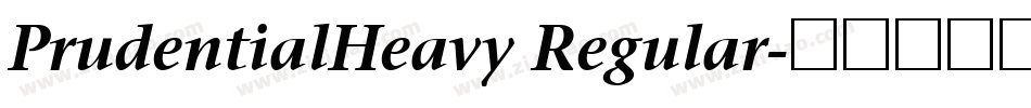 PrudentialHeavy Regular字体转换